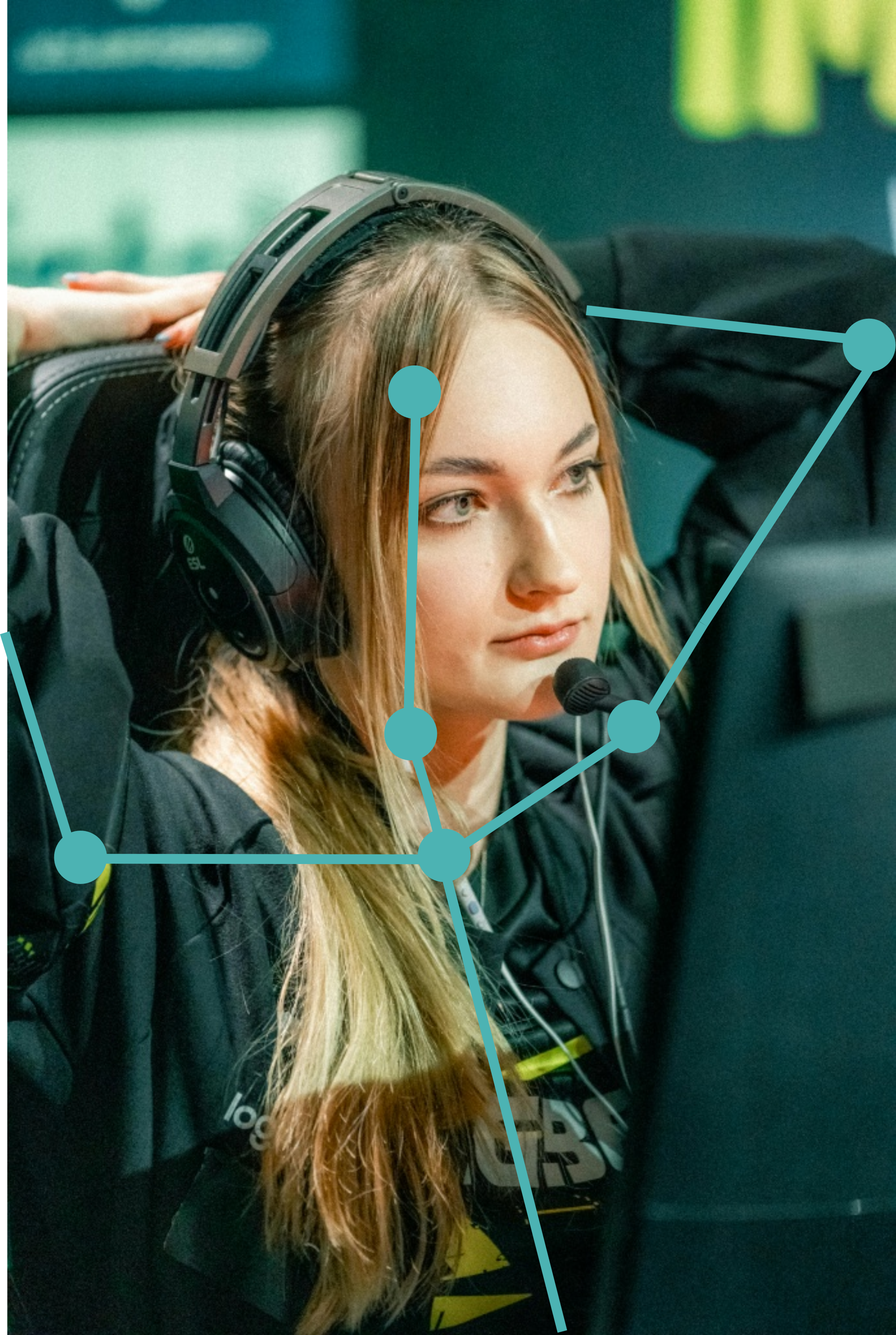 E-sports athlete close-up